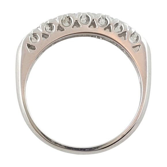 14K White Gold Diamond Band Size 5.75-6 #18079 - Picture 3 of 8